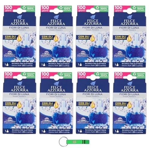 Felce Azzurra Aria Casa Fiori di Luna Refil, deodorante per ambienti 20 ml + portachiavi Beni Culinari