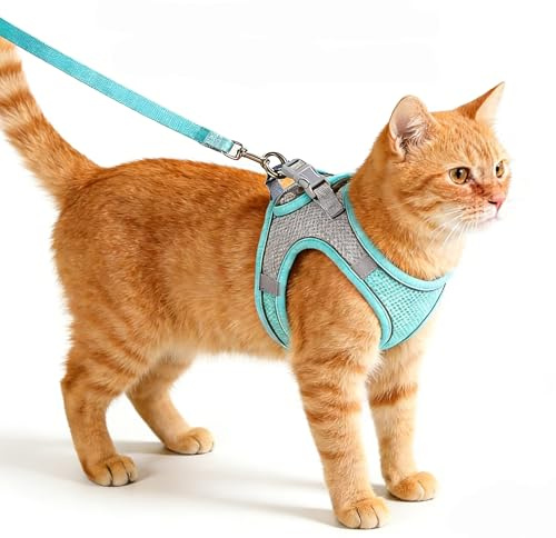 Cat Harness and Leash Set Adjustable Cat Harness and Leash for Walking