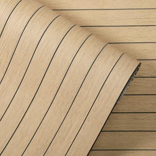Anttyscar 6Roll Brown Peel and Stick Wall Panels 3D Self Adhesive Wall Panels Wood Slat Panelling Effect Insulating Wallpaper for Living Room Bedroom Hallway, 3mm Thick Sound Insulation, 300x40CM