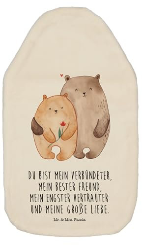 Mr. & Mrs. Panda Wärmflasche Bären Liebe - Geschenk, Wärmflaschenbezug, Jahrestag, Bettflasche, Wärmekissen, Wärmflasche mit Bezug, verliebt,