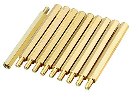 sourcing map 10 Stück M3 45+6mm Männlich Weiblich Distanzhülse PCB | Sechskant Abstandshalter