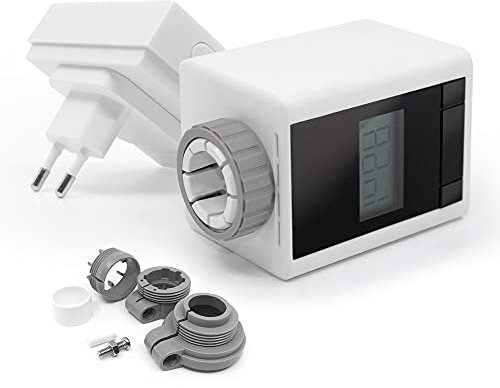 AVIDSEN Kit di avviamento termostato per radiatore intelligente con adattatore, relè di connessione per rete, Wi-Fi, app per smartphone, senza abbonamento, installazione facile