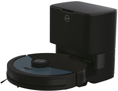 Hoover HG4 HYDRO PRO, Robot aspirapolvere e lavapavimenti, potenza 4000 Pa, navigazione laser, Wi-Fi, base di ricarica e svuotamento automatico, sensore ostacoli, mappa casa personalizzabile [HG450HP]