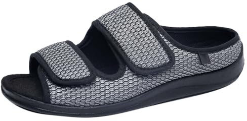 AZMAHT Scarpe per Diabetici Uomo Estive Scarpe Piedi Gonfi Donna Pantofole per Anziani Donna Scarpe da Passeggio Scarpe da Passeggio da Uomo estive alla Moda Sneaker Casual,Grigio,37/235mm