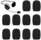 Bewudy Headset Microphone Covers Foam, 10 Pcs Lapel Noise Reduction Microphone Windscreen Sponge Foam Mini Handheld Mic Cover for Variety of Headset Microphone