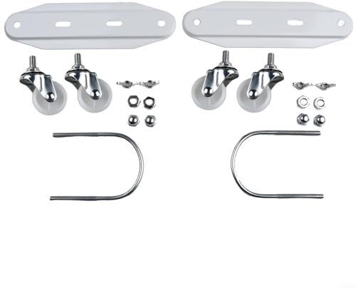 HOHOVYVY Pack of 2 Oil Radiator Feet Rolling Board Heating Wheels Transport Wheels Heater Accessories (White)