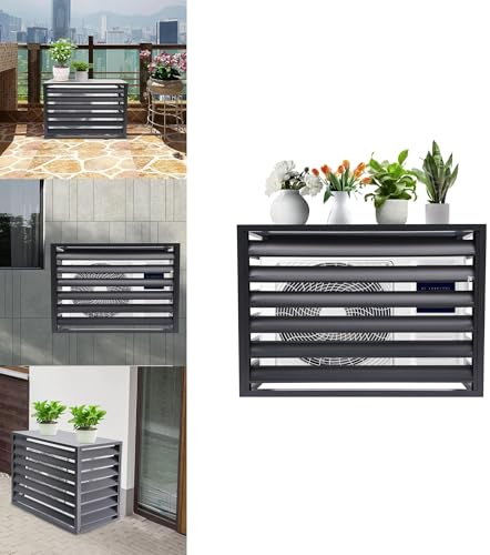1.5P aire acondicionado pared Cubre Aire Acondicionado De Aluminio Decorativo,cubierta de aire acondicionado cover Cubre Aire Acondicionado Resistente a la corrosión para unidades de CA de ventana
