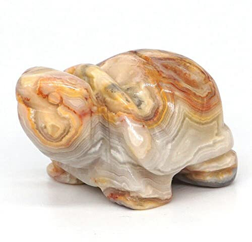 Home Collections 3,8 cm Schildkrötenstatue, natürlicher Edelstein, Kristall, Tierfiguren, Steine, Dekoration, Großhandel (Crazy Agate)