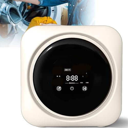 Minilavadora Y Secadora 2 En 1, Lavadora-Secadora EléCtrica Compacta De 3,5 L Con Cuba De Acero Inoxidable, Cubeta Inteligente Autolimpiable/Panel TáCtil Lcd, Para Ropa Interior Y Calcetines