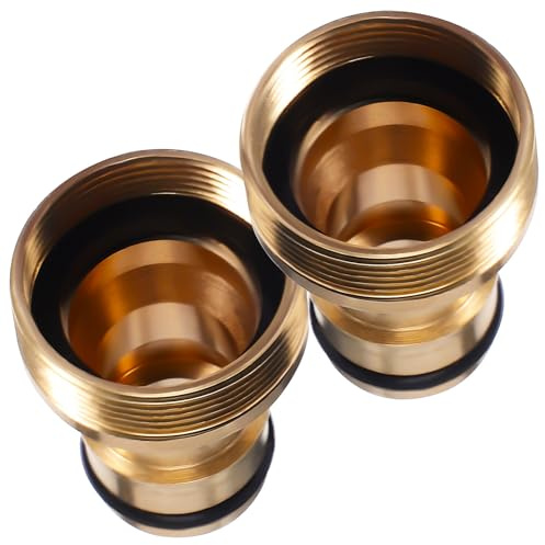 IWOWHERO Conector Rápido de Grifo de Latón 2 Piezas Adaptador para Manguera de Agua Doméstica Racor Hermético Compatible para Jardín y Lavabo