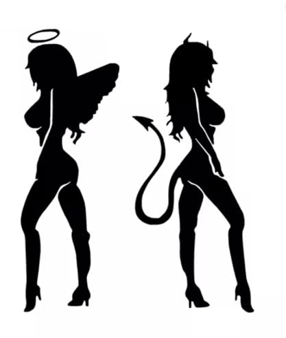 EROSPA® Auto-Aufkleber - Sexy Frau/Girl/Woman - Hintern/Po - Car-Sticker (Schwarz)