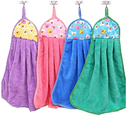 Runaup 2 stücke hängen Hand Towel mikrofaser korallen Fleece spültuch saugfähigen Hand trockenes Towel für küche Bad