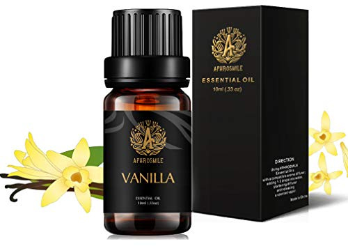 Vanilj eterisk olja för diffusor, aromaterapi vanilj eterisk olja för luftfuktare, 10 ml 100 % ren massage vanilj eterisk olja, aromaterapi vaniljolja för familjen