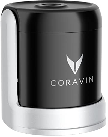 Coravin Sparkling Stoppers | Pour More Champagne and Keep Your Sparkling Wine Fresh for Weeks, 2 Packs, Black