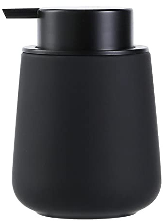 Seifenspender Schwarz Matt Umlaca Spülmittelspender,Nachfüllbarer Soap Dispenser Keramik 350ml,Großer Pumpenkopf für leichtes Pressen,Geeignet für Handseife,Shampoo,Duschgel,Küche,Bad