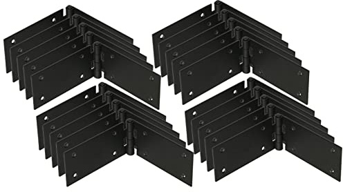 KOTARBAU® Lot de 25 charnières de porte enroulées pour meubles Noir 200 x 50 mm