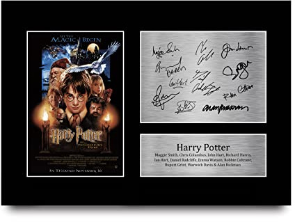 HWC Trading A4 Cast Daniel Radcliffe, Emma Watson Geschenke Geducktes Signiertes Autogramm Foto für Fans von Film Memorabilien - A4