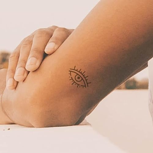 Inkster® Auge des Horus Tattoo | Temporäres Tattoo mit EU-Kosmetikzertifizierung | wasserfest + vegan | revolutionäres 2-Wochen-Tattoo | Fake Tattoos und Klebetattoos für Erwachsene