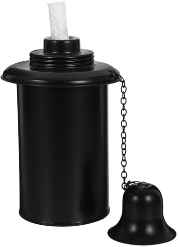 Hemobllo Torch Canister for Garden Outdoor Torch Container with Wick and Metal Cap Easy-Fill Supplies for Patio Backyard and Garden Lighting
