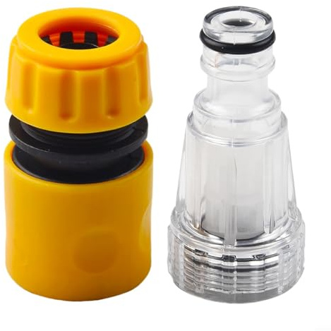 ZAMETTER Hochdruckreiniger Pistole Adapter Kunststoff Maschine Wasserfilter Hochdruckreiniger Auto Waschanlage Adapter Schnell Gartenschlauch Fitting Wasseranschluss Filter Set