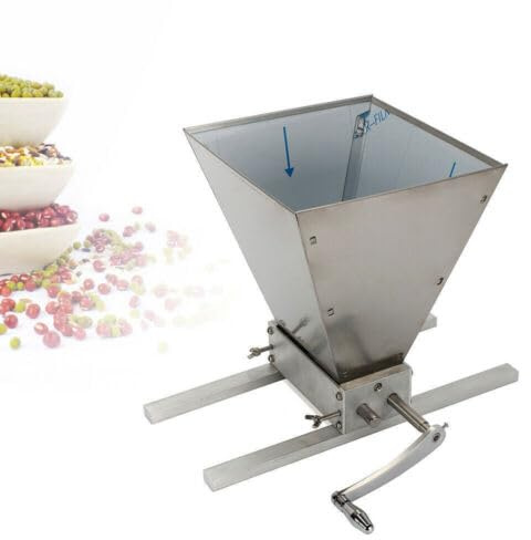 Manuell spannmålskvarn för korn, justerbar maltkrossare med aluminiumbas utan regleringsventil