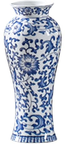MAGICLULU Vase Décoratif et Élégant Récipient à Fleurs Séchées Style Chinois Vintage en Céramique pour Centre de Table Décoration Maison Atmosphère Artistique