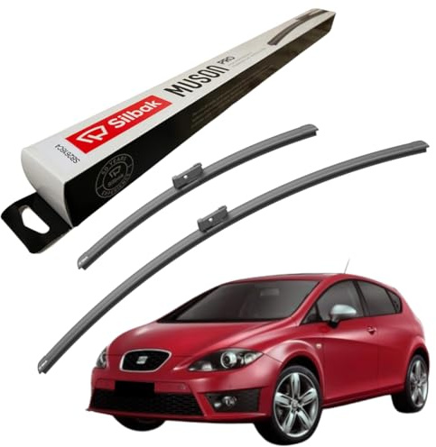 Silbak Windscreen Wipers, fits for SEAT LEON (09/2012-05/2020) Front Wiper Blades, 650mm/400mm