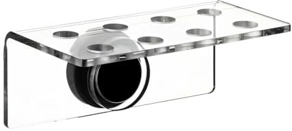 yeeplant Aquarium-Korallen-Frag-Halter, transparentes magnetisches Acrylregal mit gebogenem Design, Sps Korallenhalterung, 14 x 7 x 5 cm