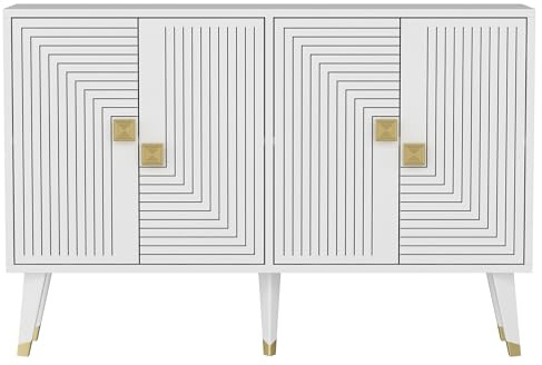 Buffet Design Karat L120cm Blanc et Or