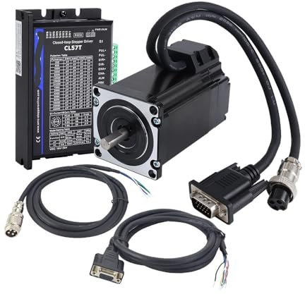 RQLVZHGK Nema 23 Stepper Electronic Starter Closed Loop Kit 2Nm and Driver CL57T Nema23 Stepper Electronic Starter with Encoder with 2pcs Cables MAYAIYIN