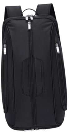 JISADER Pickleball-Rucksack mit Schuhfach, Paddelhalter, Organizer, Tragetasche, Tragetasche, Tennistasche, wasserdicht für Männer und Frauen, Schwarz