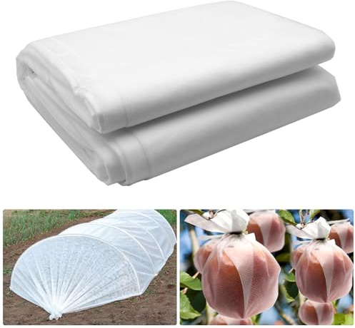 PWGHWG Manta Termica Plantas 1,5mx10m Respirable Manta Térmica para Plantas 40g/m² Intemperie Malla Antiheladas Resistente Al Viento a La Lluvia Al Frío a Los Pájaros y a Los Insectos
