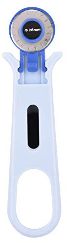 Cutter rotatif, rouleau à rouleau 28/45 mm couteau à couteau à tailleur de tailleur poignée ergonomique rouleuse chariot tissu rotatif rotatif outil de coupe rotatif Tissu tabac (28 mm)
