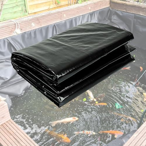 Heavy Duty Black Polythene Sheeting Waterproof Damp Proof Membrane für Pond-Liner, flexibel, erhältlich in 4 x 6 m, 5 x 8 m, 7 x 10 m und 8 x 10 m. Größen