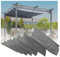 Toldo retráctil en forma de U para pérgola telescópica para jardín, terraza, piscina y fiestas (ancho: 3,2 m, largo: 8 m)