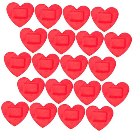 HONMEET 25pcs Heart-Shaped Wound Patch for Outdoor Camping Emergency Use Flexible Non Stick Bandages