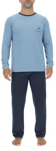 pierre cardin underwear Pyjama Homme Long 100% Coton, Vêtements de Nuit Homme, Ensemble T-Shirt et Pantalon