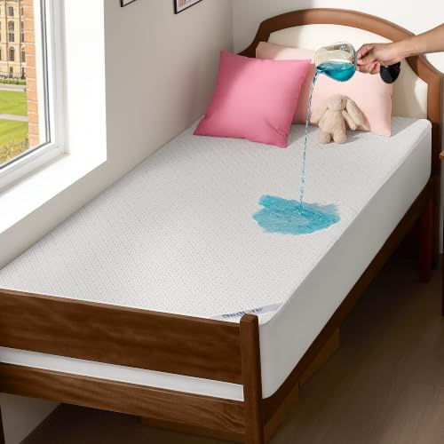 BEDLORE Matratzenschoner 90x200cm, Weich & Atmungsaktiv, Weiß | Schlafqualität Verbessern, 100% Wasserdicht & Geräuschlos, OEKO-TEX Zertifiziert, 30cm Tiefe Taschen, Maschinenwaschbar