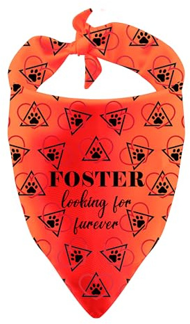 Foster Dog Bandana auf der Suche nach Furever Dreieckstuch für Hunde, Geschenk (auf der Suche nach Furever)