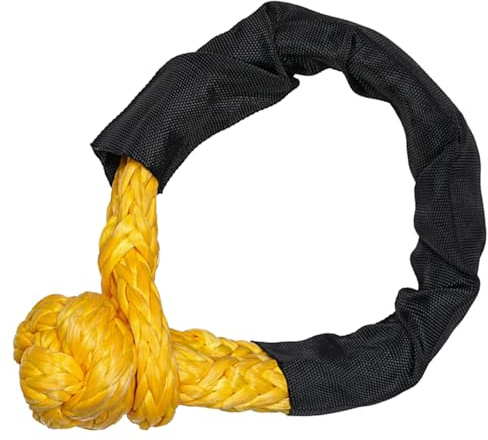 Corde de récupération à manille souple 1,2 x 50,8 cm, résistance à la rupture 16 964,4 kg pour camion SUV synthétique