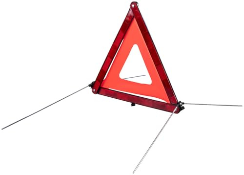 Lescars Auto Zubehör: Kfz-Warndreieck, Notfalldreieck, reflektierend, klappbar, rot (Warndreieck Auto, Metallfüße, Roller)