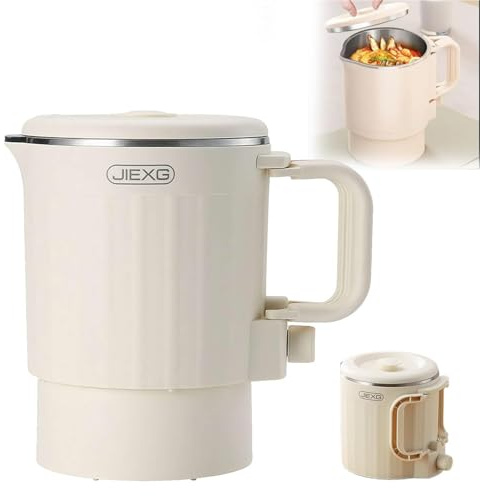 Bollitore elettrico portatile da viaggio mini bollitore elettrico pieghevole da 0,8l pentola elettrica pieghevole multifunzionale in acciaio inossidabile 304