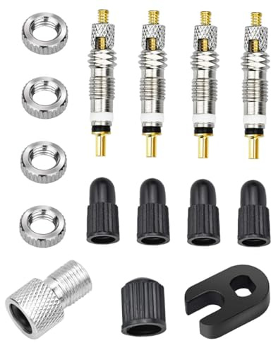 PRETYZOOM Nuclei Valvole Presta per Bicicletta Mountain Bike Ricambio Nucleo Valvole Bici Tubeless Materiali Resistenti e Tenuta Aria Accessorio Sostitutivo Valvola Francese per Riparazioni