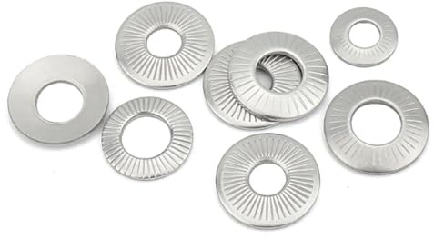 arandelas de seguridad dentadas, 5-100 piezas de arandelas circulares dentadas de un solo lado de acero inoxidable 304 A2 M3-M16(M4-100pcs)
