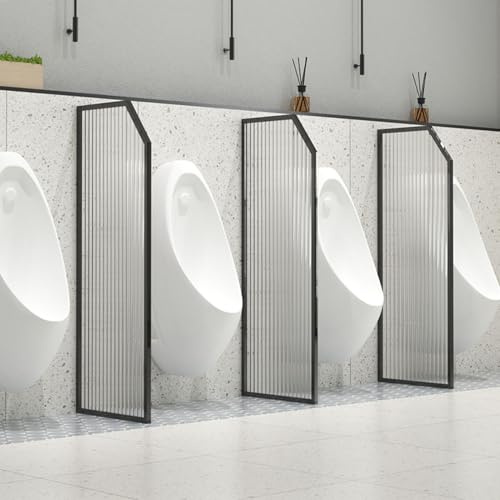 Urinal-Trennwand für Herren zur Wandmontage, durchscheinendes Glas, für öffentliche Toiletten, Einkaufszentren und Schulen, ideale Badezimmer-Trennwand für mehr Privatsphäre