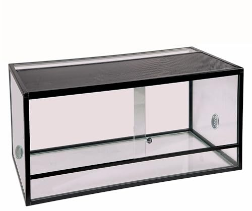 Reptiles-Planet Aluminium Elegans Terrarium för Reptiler/Amfibier, 100 cm x 45 cm x 50 cm, Svart
