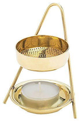 NKlaus porta incenso brucia incenso per tea light ottone fatto a mano 2975