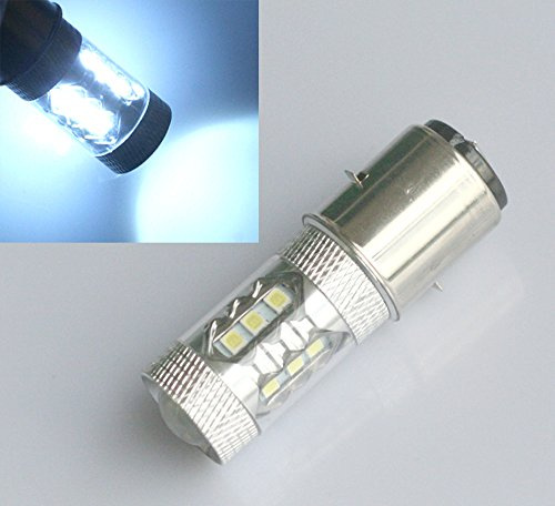 Ampoule LED Haute Puissance Xenon Blanc BA20D h6 m 50 W pour moto ATV Moto 395 CREE