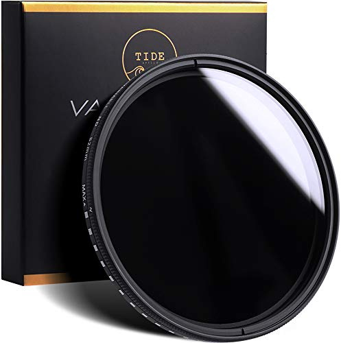 Tide Optics 37 mm Variabler ND-Filter (ND2 - ND400) Runder Neutraldichte-Linsenfilter