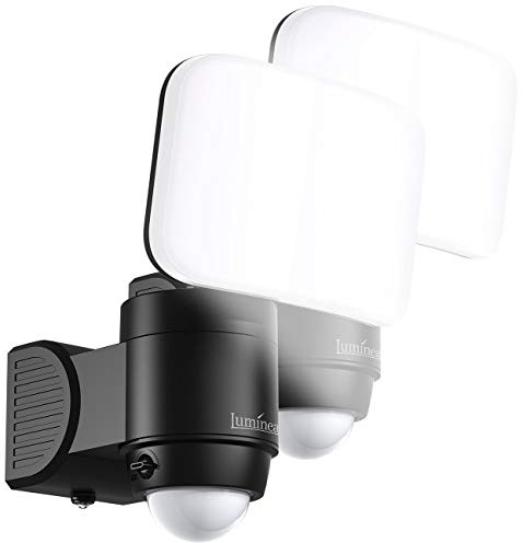 Luminea Aussenlampe: 2X Kabelloser LED-Außenstrahler mit PIR-Bewegungsmelder, 300 lm, IP44 (LED Fluter mit Bewegungsmelder, LEDstrahler, Lampe)